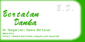 bertalan danka business card